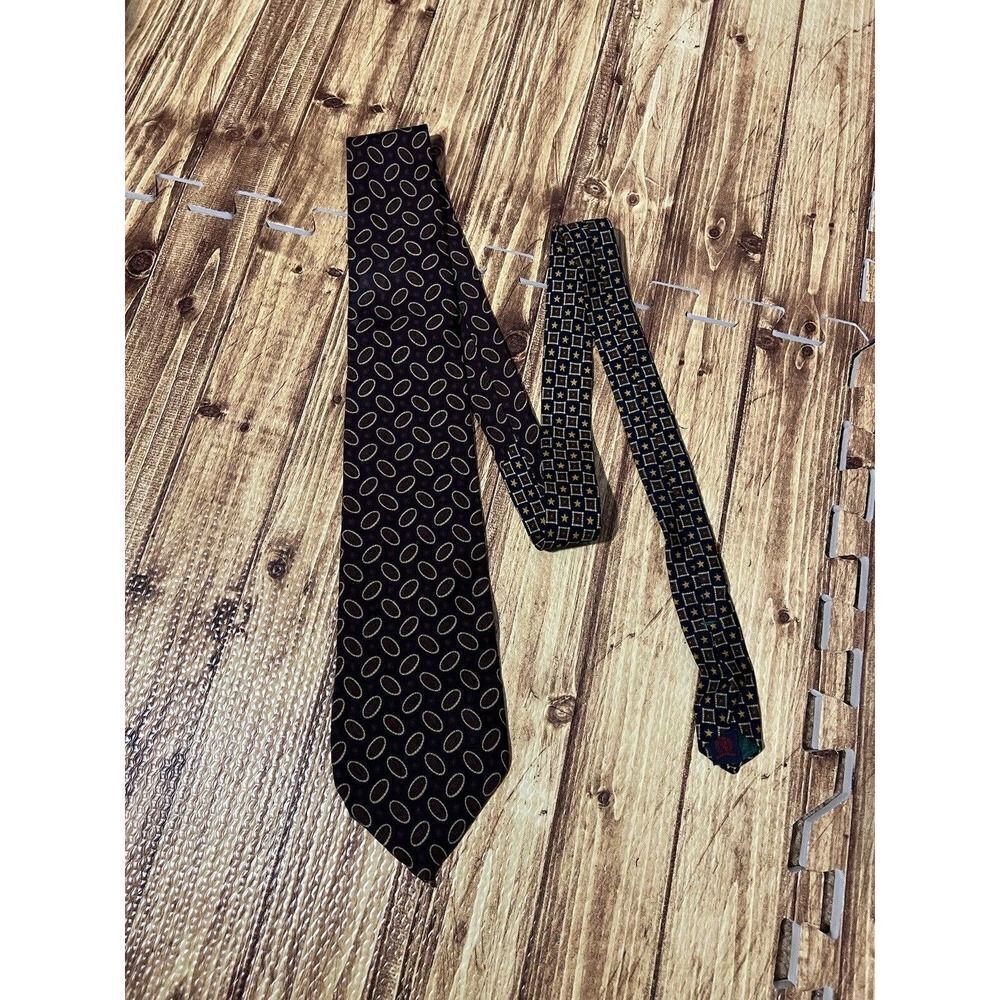 Tommy Hilfiger Mens Neck Tie Brown Oval Coffee Bean